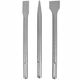 Sds Max Chisel 3pc Set 18x300mm Pointed 18x300x25mm Flat 18x300x40mm